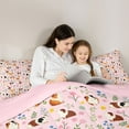 thumbnail image 4 of Feelyou Guinea Pig Bedding Comforter Set 7 Pieces, Cartoon Leaf Flower Full Bedding Set, 4 of 8