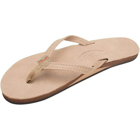 Rainbow 301ALTS0-W-SB-S Sandales pour Femmes, Sandale à Bride Étroite en Cuir Premier, Sierra Brown - Petit - Taille 5.5-6.5