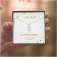 thumbnail image 2 of Son To Mom Gift On His Wedding Day, Groom To Mom Gift, Mother Of The Groom Gift From Groom, Mom Wedding Gift From Son, To Mom Necklace, Necklaces with Meaningful Messages Card Inside, 2 of 6