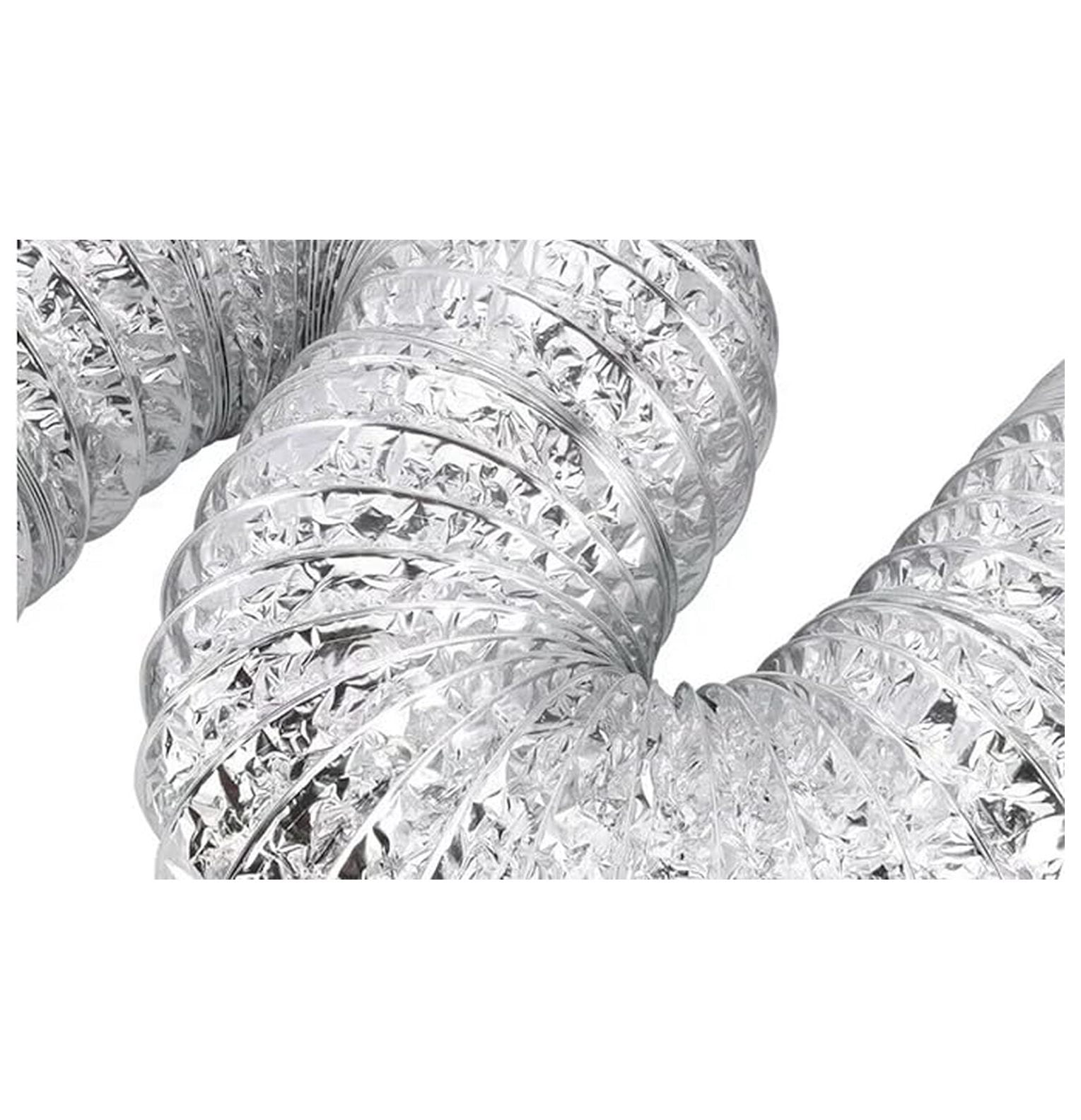 4 Inch Dryer Duct Vent Aluminum 50ft - TD450 ProFlex Ducting - Dundas Jafine - Dryer Vent Hose for Gas & Electric Dryers - Flexible Lint Trap Vent