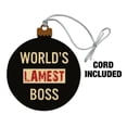 thumbnail image 2 of World's Lamest Boss Wood Christmas Tree Holiday Ornament, 2 of 6