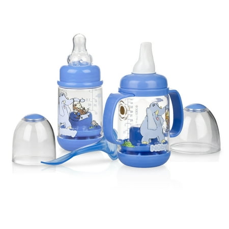 Nuby Infant Feeding Set, Blue