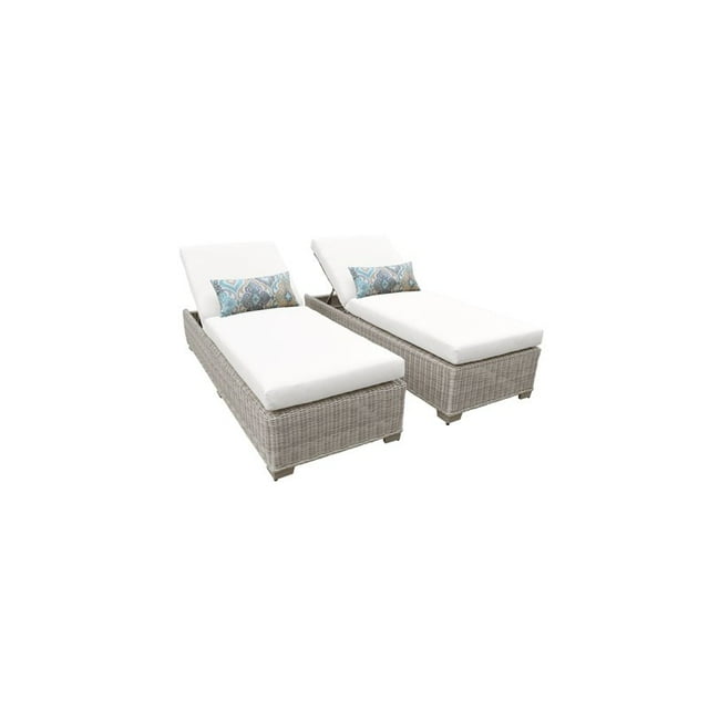 Coast Chaise Ensemble de 2 Meubles de Patio en Osier d'Extérieur