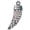 Black Nickel, variant on Silver Plated Large Crystal Lucky Tiger Tooth - Engraved Cor Cordium Heart Locket Necklace, 17.5"+2" Extender