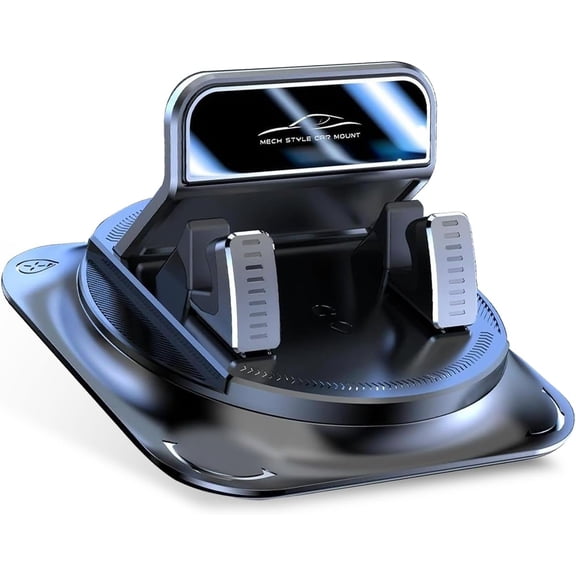 360 Degree Phone Holder Rotating Car, Dashboard Cell Phone Holder, Non-Slip Navigation Bracket, Universal for Most Cars (Black)