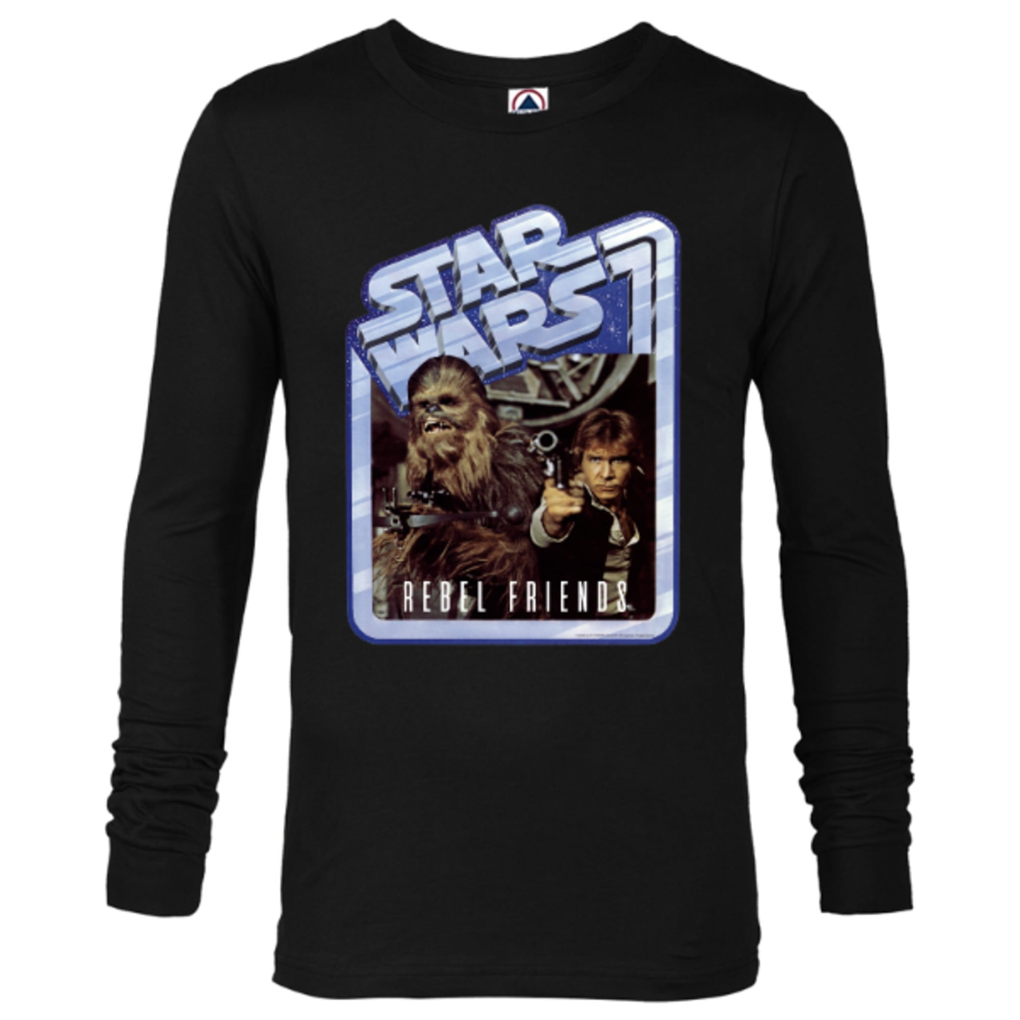 Star Wars Chewbacca and Han Solo Rebel Friends - Long Sleeve T-Shirt for Men - Customized-Black -