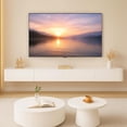 thumbnail image 2 of Modern Floating TV Stand, Wall-Mounted Media Console with Large Storage (White, 70.8''), 2 of 11