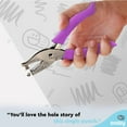 thumbnail image 2 of Enday 1/4” Paper Single Hole Puncher Home Office Supplies, Purple 2 Pack, 2 of 7