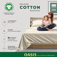 thumbnail image 2 of REJODA-Thread Spread 100% Organic Cotton Sheets Twin Size - 3 PC Organic Cotton Twin Size Percale Weave Sheet Set, Soft, Cooling, Crisp & Breathable, 16" Deep Pocket Bedding Set for Dorm Room - Ivory, 2 of 4