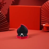 FRCOLOR Heart Shaped Ring Box Flocking Earrings Jewelry Case Jewelry Display Box For Wedding Engagement Proposal Birthday And Anniversary