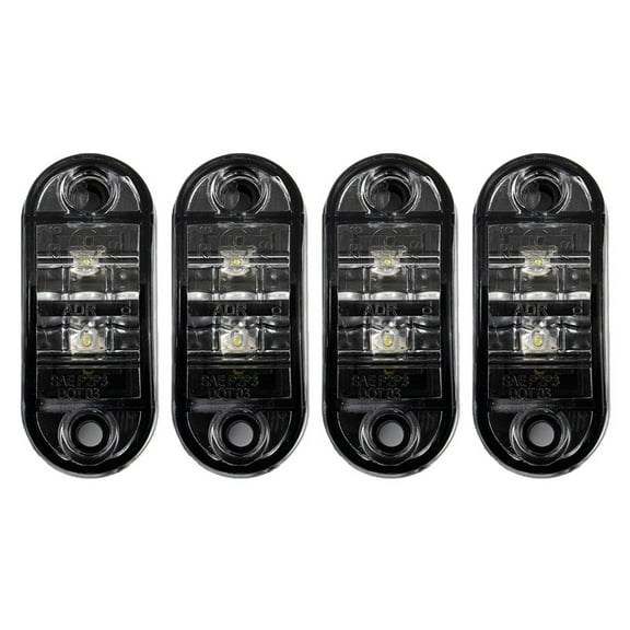 4PCS LED Lights 12-24v Truck 2 LED Side Marker Lights Lamp Trailer Truck Lorry Caravan Lamps Yellow Red White Color Waterproof