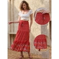 thumbnail image 2 of DARING DIVA Women's Fashion Summer Boho Long Skirt Large Red, 2 of 6