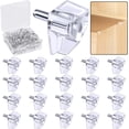 thumbnail image 1 of 5mm Shelf Support Pegs Clear Plastic Replacement Cabinet Pins Kitchen Furniture Book Shelves, 1 of 7