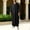 Black, variant on Thobe for Men 3/4 Sleeve V Neck Loose Fit Mens Kaftan Thobe with Pockets Kaftan Dresses Dubai Clothes