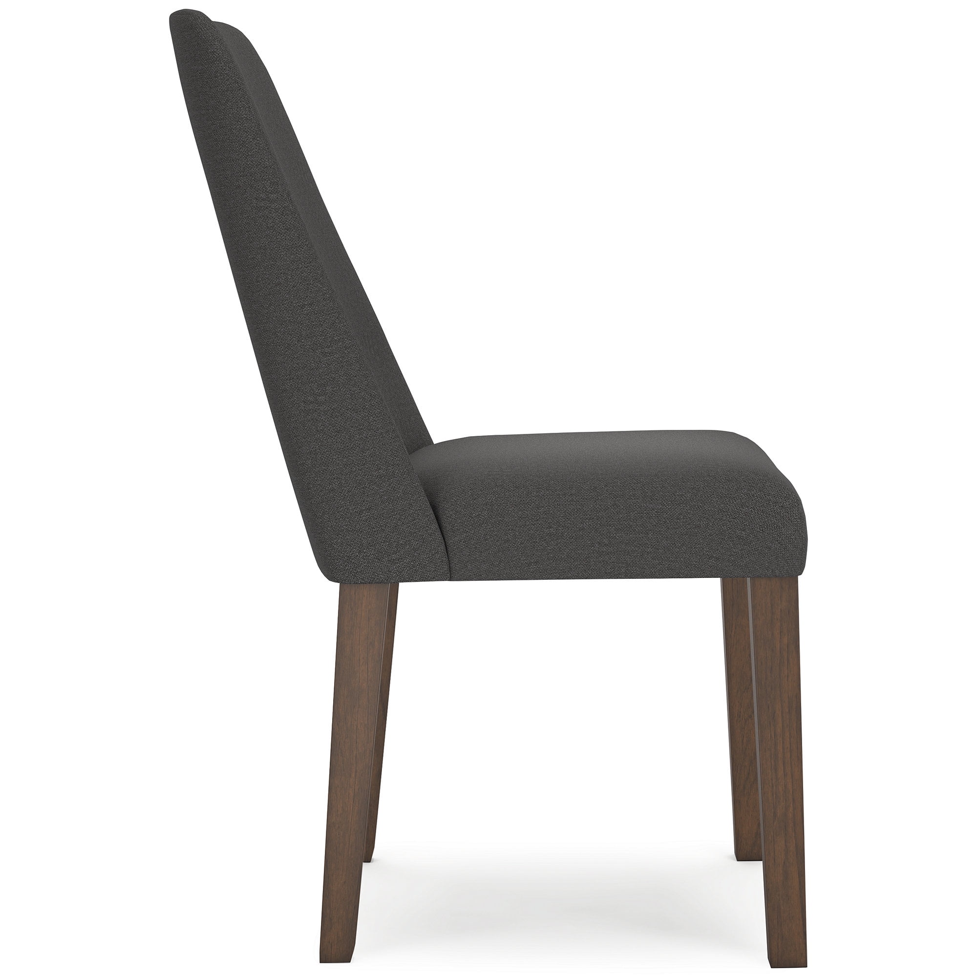 Signature Design by Ashley Lyncott Contemporary Dining Room Upholstered Side Chair with Foam Cushion, Set of 2, Dark Gray & Brown