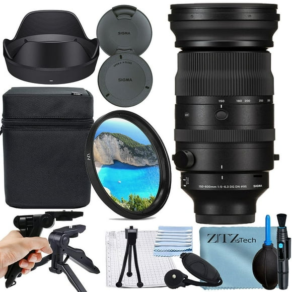 Sigma 150-600mm f/5-6.3 DG DN OS Sports Zoom Lens for Sony E Bundle + UV Filter + ZeeTech Accessory Bundle