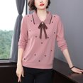 thumbnail image 3 of Camiseta de manga larga para mujer de mediana edad y mayores de otoño e invierno, moda para mamás de 40 a 50 años, camiseta de estilo occidental para primavera y otoño, 3 of 5