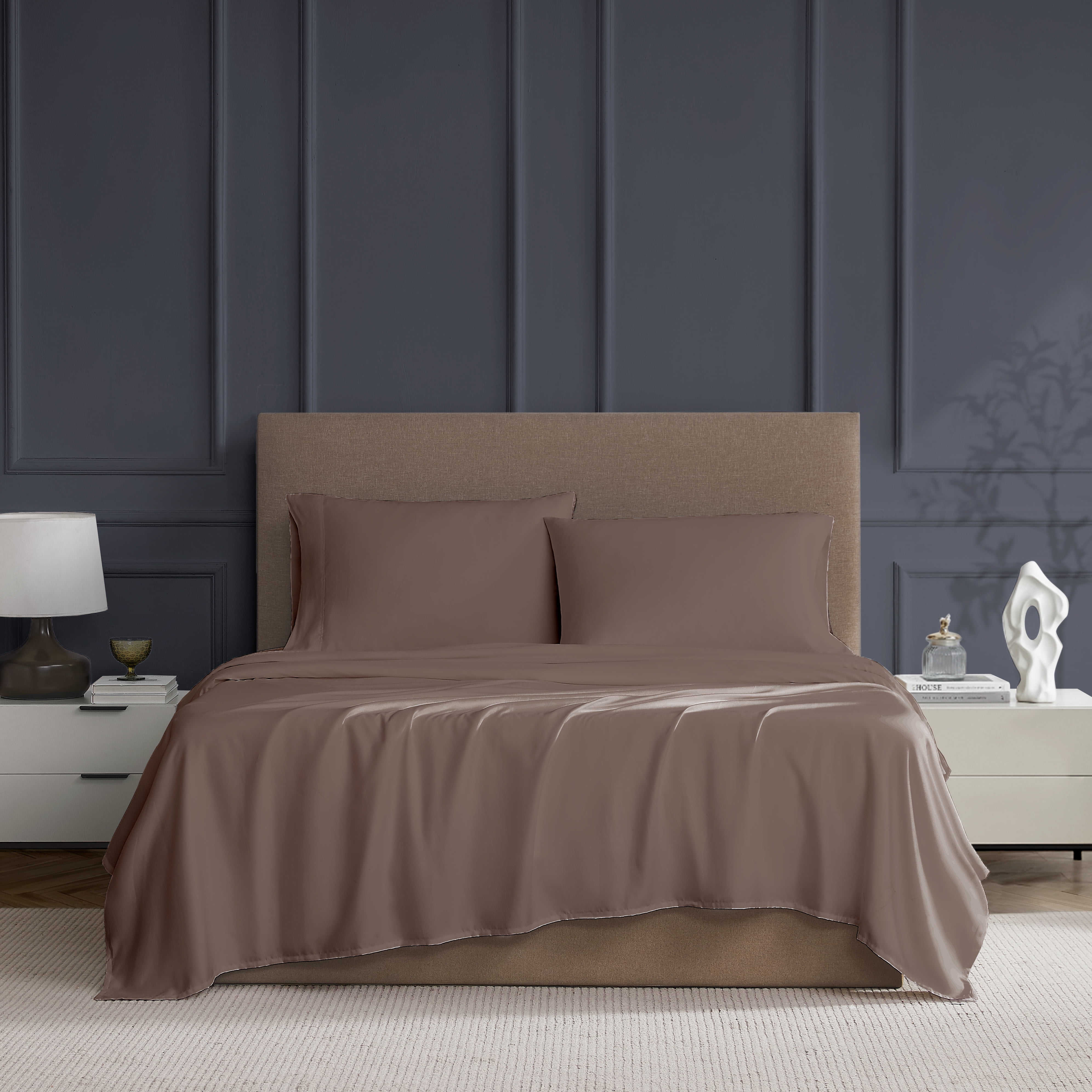 Hometrends 400 Thread Count 100% Cotton Sheet Set - Sateen