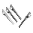 thumbnail image 1 of Corbata clip Jumpingount 5 piezas plata cepillada Accesorios de disfraces con caja negra, 1 of 1