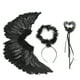 thumbnail image 4 of Juego de alas de ángel BuyWeekMX paquete de 3 alas de plumas artificiales de ángel del diablo, 4 of 9