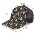 thumbnail image 2 of Zufioo Cute Alpaca Print Mesh Baseball Cap, Adjustable Sport Travel Hat Accessory for Men and Women, 2 of 7