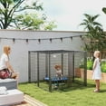thumbnail image 2 of PawHut Enclos pour Chien Extérieur avec Bols pour Chien Ajustables et Rotatifs, Housse Pare-Soleil, 2 of 10