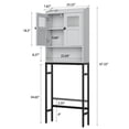 thumbnail image 2 of Over The Toilet Storage, Bathroom Over The Toilet Organizer, Above Toilet Storage with Double Doors and Soft Hinges Over Toilet Storage Shelf Over The Toilet Storage Cabinet (Forest Green), 2 of 9