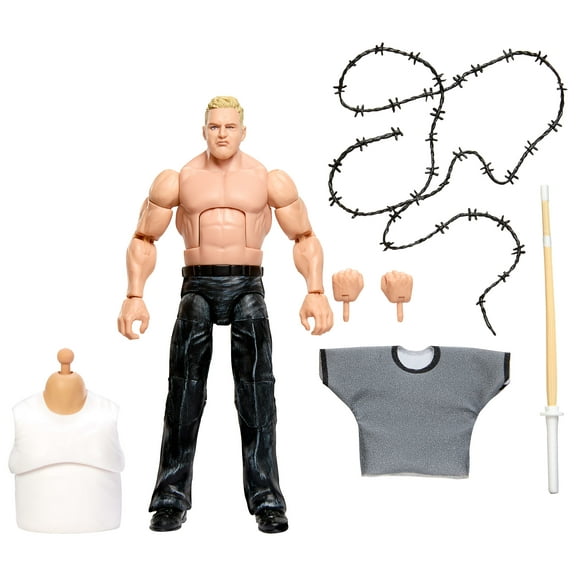 WWE Monday Night War Elite Collection Hardcore Hak Action Figure, Accessories & Build-a-Figure Parts