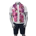thumbnail image 2 of Floral Gym Towel, Orchids Branches Symbolizing Purity, One-Sided Quick Dry Microfiber for Beach Fitness & Swimming, 60" x 30", Pink Fuchsia White, by Ambesonne, 2 of 2