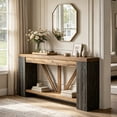 thumbnail image 4 of Fnova 70.9" Console Table, 2-Tier Farmhouse Entryway Table, Narrow Long Wood Sofa Table Behind Couch with V-Shaped Support for Living Room, Hallway, Foyer, 4 of 16