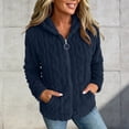 thumbnail image 2 of NominalSnug Fuzzy Fleece Jackets for Women Full Zip up Long Sleeve Coat Stand Collar Outwear Thicken Winter Warm Colthes, 2 of 8