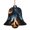 Bell Shape, variant on Wolf Howling Wolves Moon Night Stars Wooden Christmas Ornament Angel Shape,Xmas Tree Hanging Decoration 6 PCS
