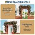 thumbnail image 5 of Wooden Garden Arbor with Gate and Trellis, Outdoor Arch Trellis for Climbing Plants and Plant Stand, Ideal for Yard and Garden Decoration, 5 of 7