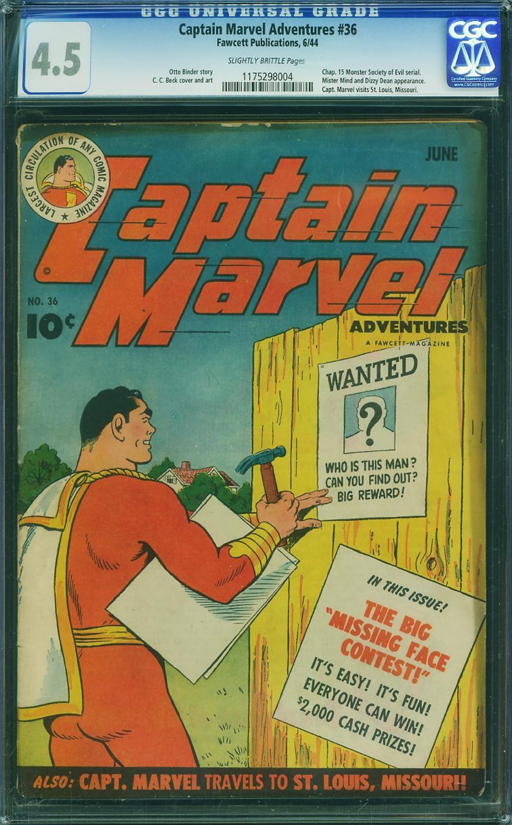 Cover of Captain Marvel Adventures #36