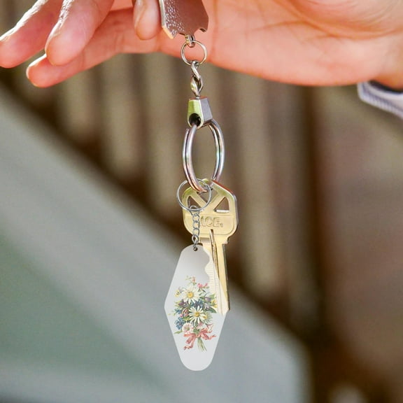 UPOUART Bulk 30 Sets Keychain Tags for Identification, Retro Style Key Tags for Men and Women, 0.5 x 1.7 x 0.1 Inch