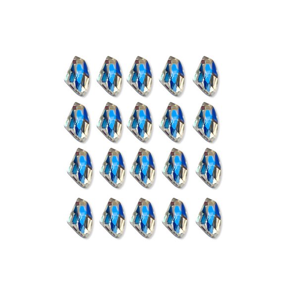 UDIYO 20Pcs Shaped Rhinestone Exquisite DIY Lightweight Moonlight Pointed Bottom Nail Rhinestone for Women