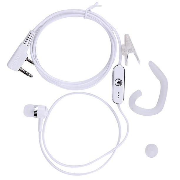 Auriculares deportivos PTT MIC Auricular de 2 pines con radios Retevis Blanco