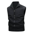 thumbnail image 2 of Outdoor Vests Jacket for Men, Sleeveless Windbreaker Fleece Jackets for Golf, Travel, Fishing, Hiking Reversible Wear Gilet Outwear Black 4XL, 2 of 9