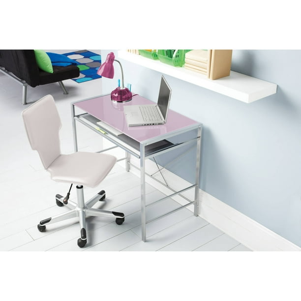 Mainstays Versatile Modern GlassTop Desk, Multiple Colors Walmart