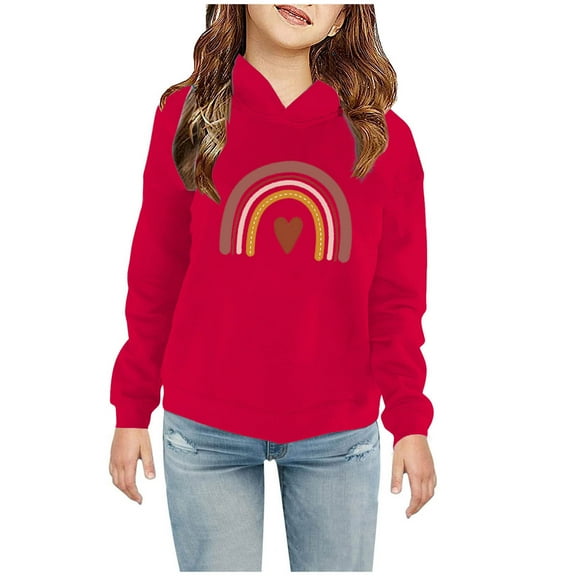 ibuvkizy Girls Hoodies Sweatshirt Winter Long Sleeve Pullover Hoodies Tops,Christmas Toddler Baby Boy's Girl's Hoodie Children's Casual Print Sweatshirt for the Baby Gift