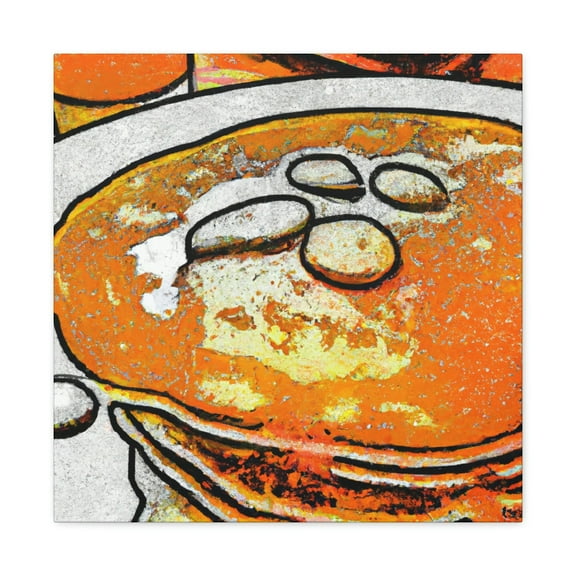 Pancakes in Pointillism - Canvas
