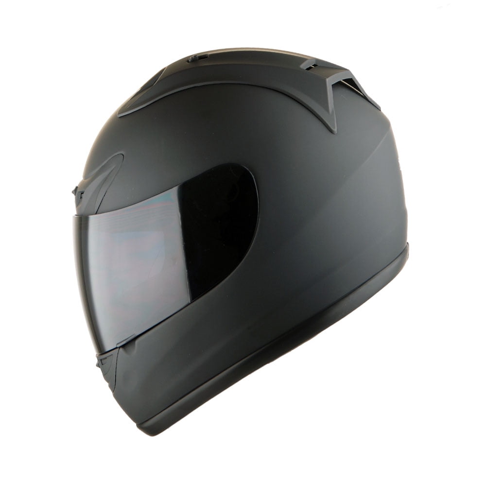 1Storm New Motorcycle Bike Full Face Helmet JH901 Matt Black + One Extra  Clear Shield