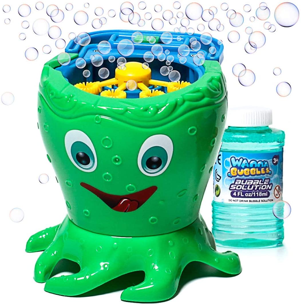 Green Octopus Bubble Machine for Kids Outdoor Kids Bubble Machine for