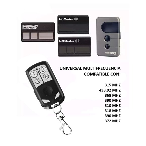Control Puerta Automatica Multifrecuencias Liftmaster Craftsman Chamberlain 315mhz Universal Control Puerta Automatica Multifrecuencias Liftmaster Craftsman Chamberlain 315mhz