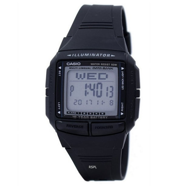 Casio Illuminator Multi-lingual Databank Dual Time Digital DB-36-1AV DB36-1AV Men's Watch