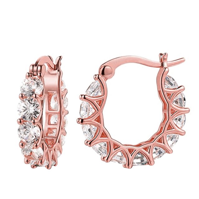 Copper Inlaid Zircon Earrings For Women Light Style Earrings Border Geometric Earrings Pearl Hoops And Hoop Earrings Women's Drop & Dangle Earrings Record Earrings Jewelry for Women Set 80s Jewelry