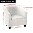 thumbnail image 2 of Stretch Velvet Club Sofa Chair Cover Tub Barrel Armchair Slipcover Dining Room Removable Washable Sofa Couch Cover(White), 2 of 6