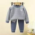 thumbnail image 2 of HCNTES Baby Toddler Boys Fall Winter Outfits Letter Printed Long Sleeve Sweatshirts Pants 2Pcs Clothes Set(7-8 Years,Navy##5), 2 of 5