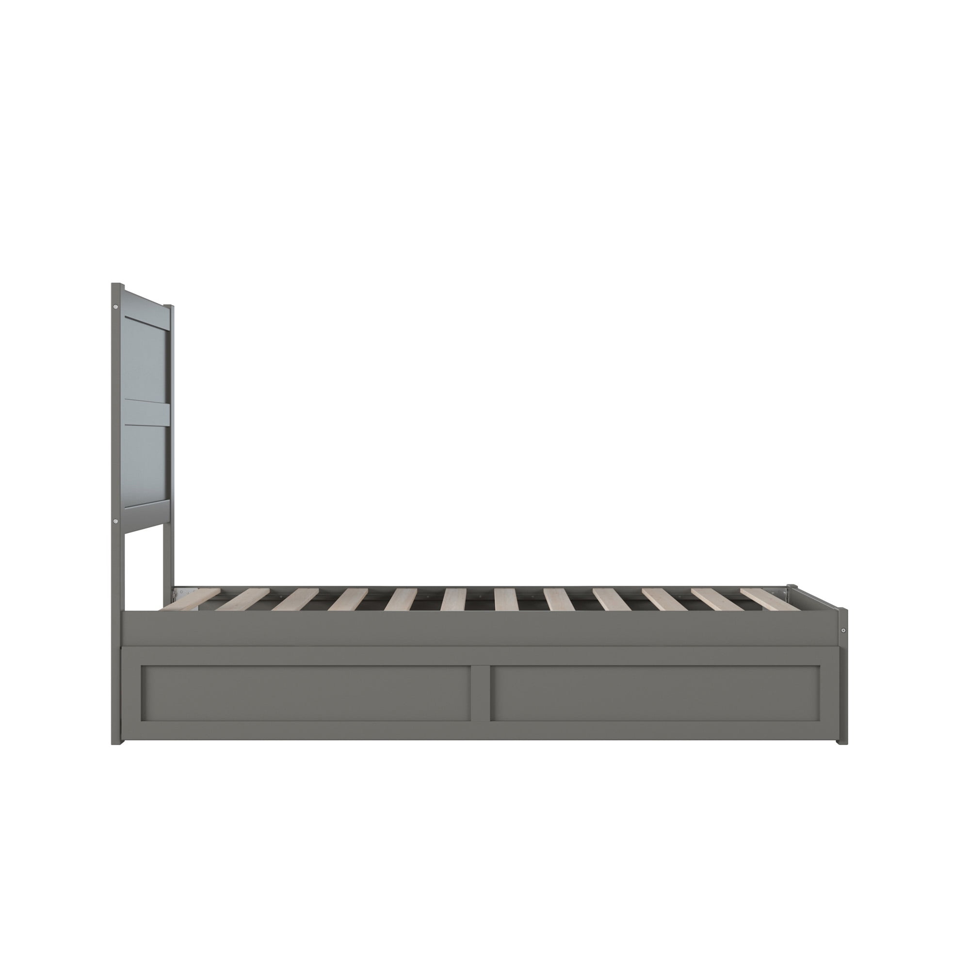AFI NoHo 14" Twin Wood Platform Bed Frame with Twin Trundle, Grey