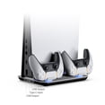 thumbnail image 4 of Matsuzay Para PS5 Soporte vertical con base de ventilador de refrigeración de controlador dual Consola Estación de carga Ventilador enfriador Electrónica Blanco, 4 of 8